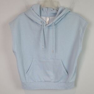 Fabletics x Liza Koshy: Angela pastel blue Sleeveless Pullover Hoodie Medium